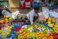 Men sell pottery on the occasion of Jabbar er Boli khela at chittagong.